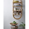 bloomingville etagere murale ovale bois rotin neha