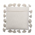 Coussin tufté franges pompons Bloomingville Irvine