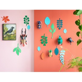 Mur de curiosités en carton Studio Roof Antiquaire de Scarabées