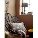 bloomingville lampe a poser salon shabby chic noire bois abat jour lin