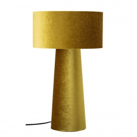 bloomingville dafna lampe design a poser en textile jaune dore