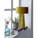 bloomingville dafna lampe design a poser en textile jaune dore