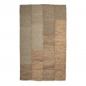 bloomingville tapis rectangulaire patchwork jonc de mer jacinthe naturel