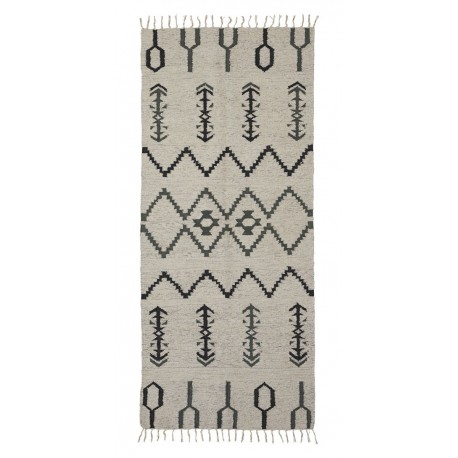 house doctor arte tapis de couloir style berbere beige motif ethnique