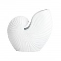 nordal vase forme de coquillage blanc aluminium sculpture rakitu