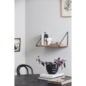 nordal etagere murale bois clair sapin equerres metal noir