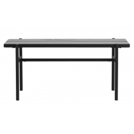 banc design epure bois noir metal nordal mara