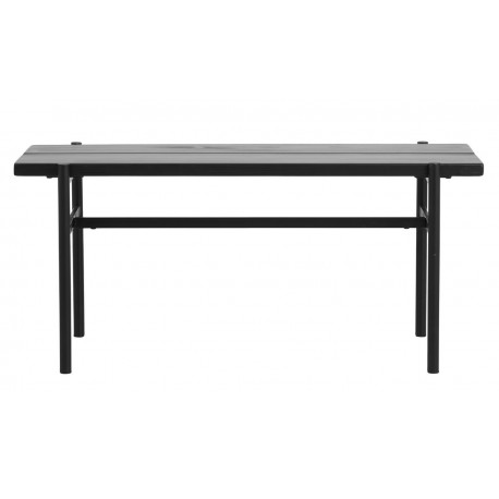 banc design epure bois noir metal nordal mara