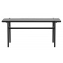 banc design epure bois noir metal nordal mara