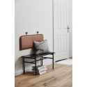 banc design epure bois noir metal nordal mara