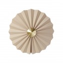 hubsch applique ronde chic forme d origami textile beige laiton