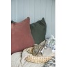 ib laursen grande taie oreiller rectangulaire lin vert fonce 50 x 70