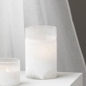 Photophore porte-bougie verre givré House Doctor Mist
