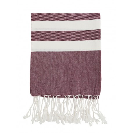 Serviette de toilette fouta Madam Stoltz rouge