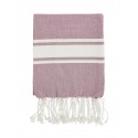 madam stolts fouta serviette toilette hammam raye coton rose