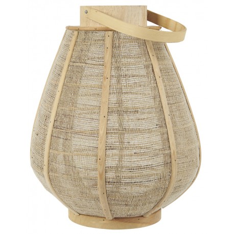 ib laursen lanterne toile de jute bois clair naturel