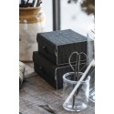 ib laursen boite de rangement bois de bambou noir set de 2