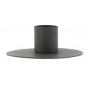 ib laursen bougeoir metal noir rond simple basique