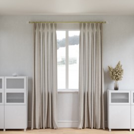 tringle a rideaux extensible style chic dore laiton boule verre umbra