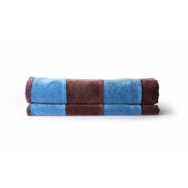 Plaid velours rayé HK Living bleu