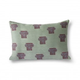 hk living coussin rectangulaire vert motif