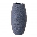 bloomingville grand vase a poser au sol gres texture bleu