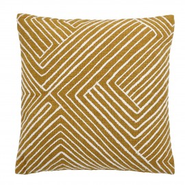 Coussin déco fines rayures Bloomingville Giana jaune