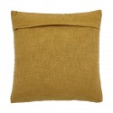 bloomingville coussin carre coton jaune moutarde blanc fines rayures