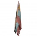 bloomingville plaid colore multicolore coton recycle franges serena