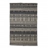 bloomingville tapis laine noir beige tissage motif geometrique
