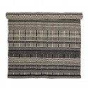 bloomingville tapis laine noir beige tissage motif geometrique