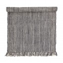 bloomingville petit tapis coton gris franges