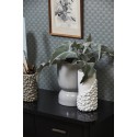 vase tube ceramique texturee blanc nordal naxos