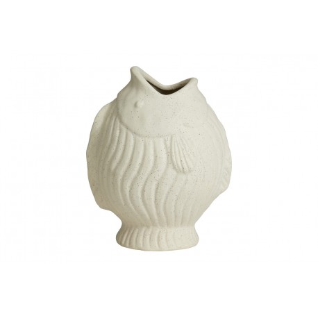 vase poisson gres blanc nordal ducie