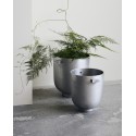 house doctor cache pot design aluminium brut argent foem