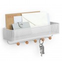 organiseur mural porte courrier et cles metal blanc umbra estique 1004245-660