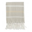 madam stoltz fouta serviette beige fil dore