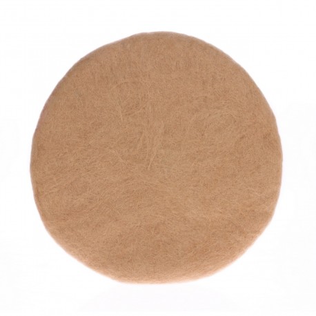 hk living coussin de chaise rond feutre beige