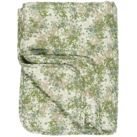 plaid matelasse imprime vegetal vert ib laursen