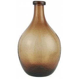 Große IB Laursen-Demijohn-Vase aus braunem Glas