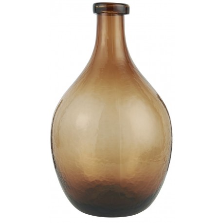 Grand vase dame-jeanne verre IB Laursen marron