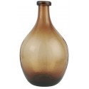 Grand vase dame-jeanne verre IB Laursen marron