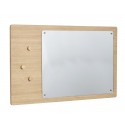 hubsch miroir mural tableau magnetique memo bois chene clair