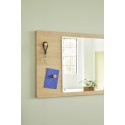 hubsch miroir mural tableau magnetique memo bois chene clair