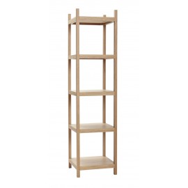 Etagère colonne 5 tablettes bois chêne Hübsch