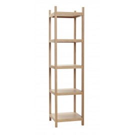 hubsch etagere colonne a poser 5 tablettes bois chene clair