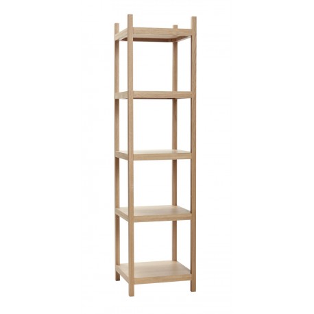 hubsch etagere colonne a poser 5 tablettes bois chene clair