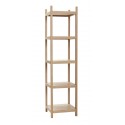 hubsch etagere colonne a poser 5 tablettes bois chene clair