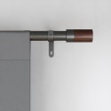 Tringle à rideaux extensible métal bois Umbra Blok gris