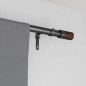 umbra blok tringle a rideaux extensible simple metal gris embout bois umbra blok tringle a rideaux extensible simple metal gris embout bois